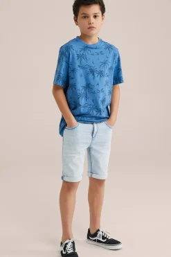 Jongens slim fit denim short