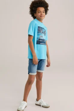 Jongens slim fit denim short