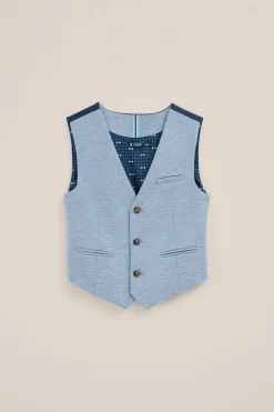 Jongens slim fit gilet met structuur