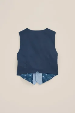 Jongens slim fit gilet met structuur