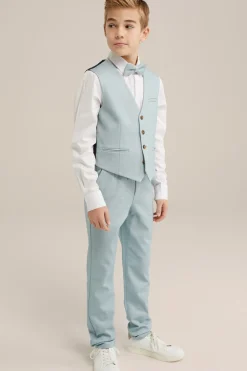Jongens slim fit gilet met structuur