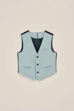 Jongens slim fit gilet met structuur