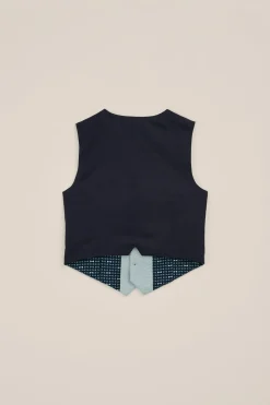 Jongens slim fit gilet met structuur