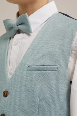 Jongens slim fit gilet met structuur
