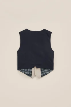Jongens slim fit gilet met structuur