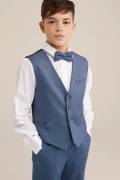 Jongens slim fit gilet met structuur