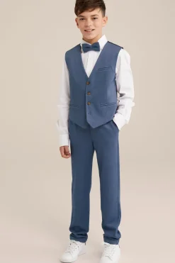 Jongens slim fit gilet met structuur