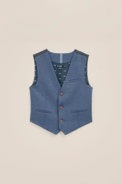 Jongens slim fit gilet met structuur