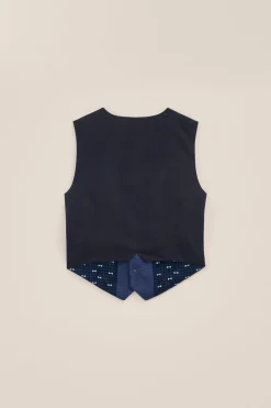 Jongens slim fit gilet met structuur