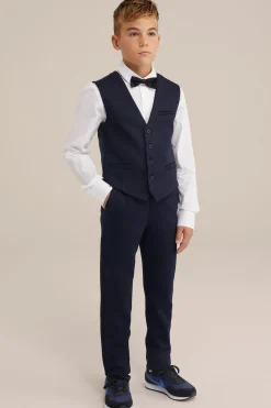 Jongens slim fit gilet met structuur