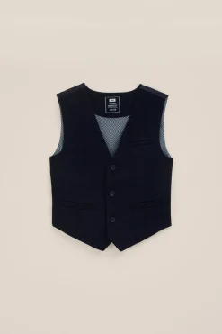 Jongens slim fit gilet met structuur