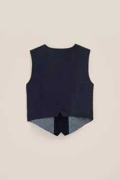 Jongens slim fit gilet met structuur