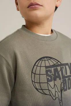 Jongens sweater met opdruk