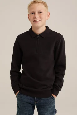 Jongens sweater met polokraag