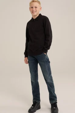 Jongens sweater met polokraag