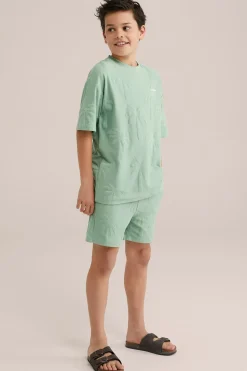 Jongens sweatshort met jacquard-dessin