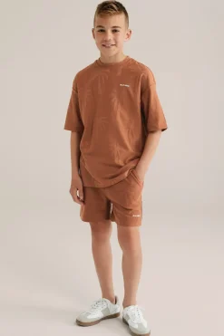 Jongens sweatshort met jacquard-dessin