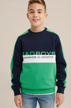 Jongens trui met colourblock