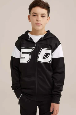 Jongens vest met opdruk