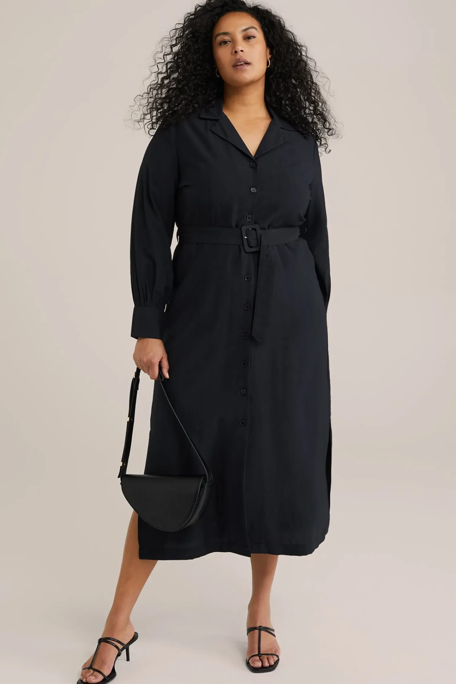jurk met ceintuur - Curve