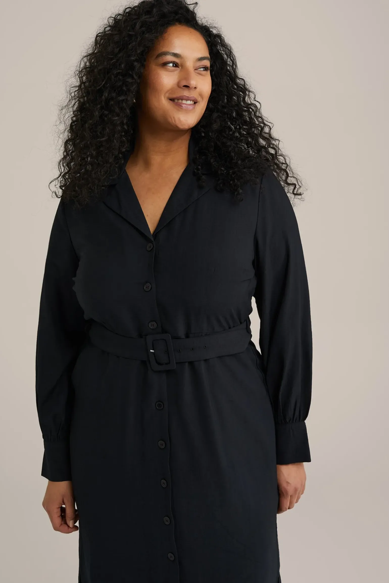 jurk met ceintuur - Curve