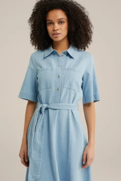 jurk met denim look