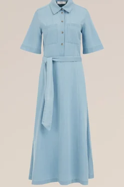 jurk met denim look