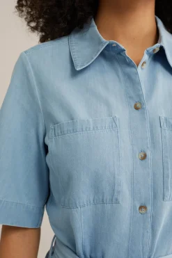 jurk met denim look