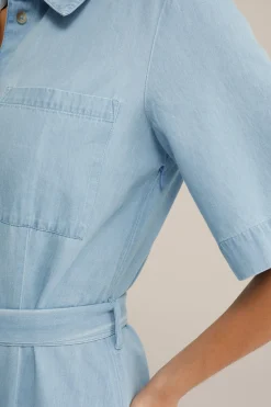 jurk met denim look
