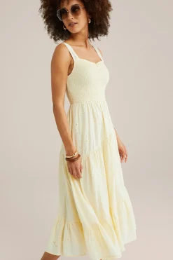 jurk met embroidery