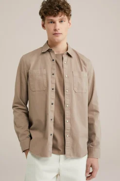 katoenen denim overhemd