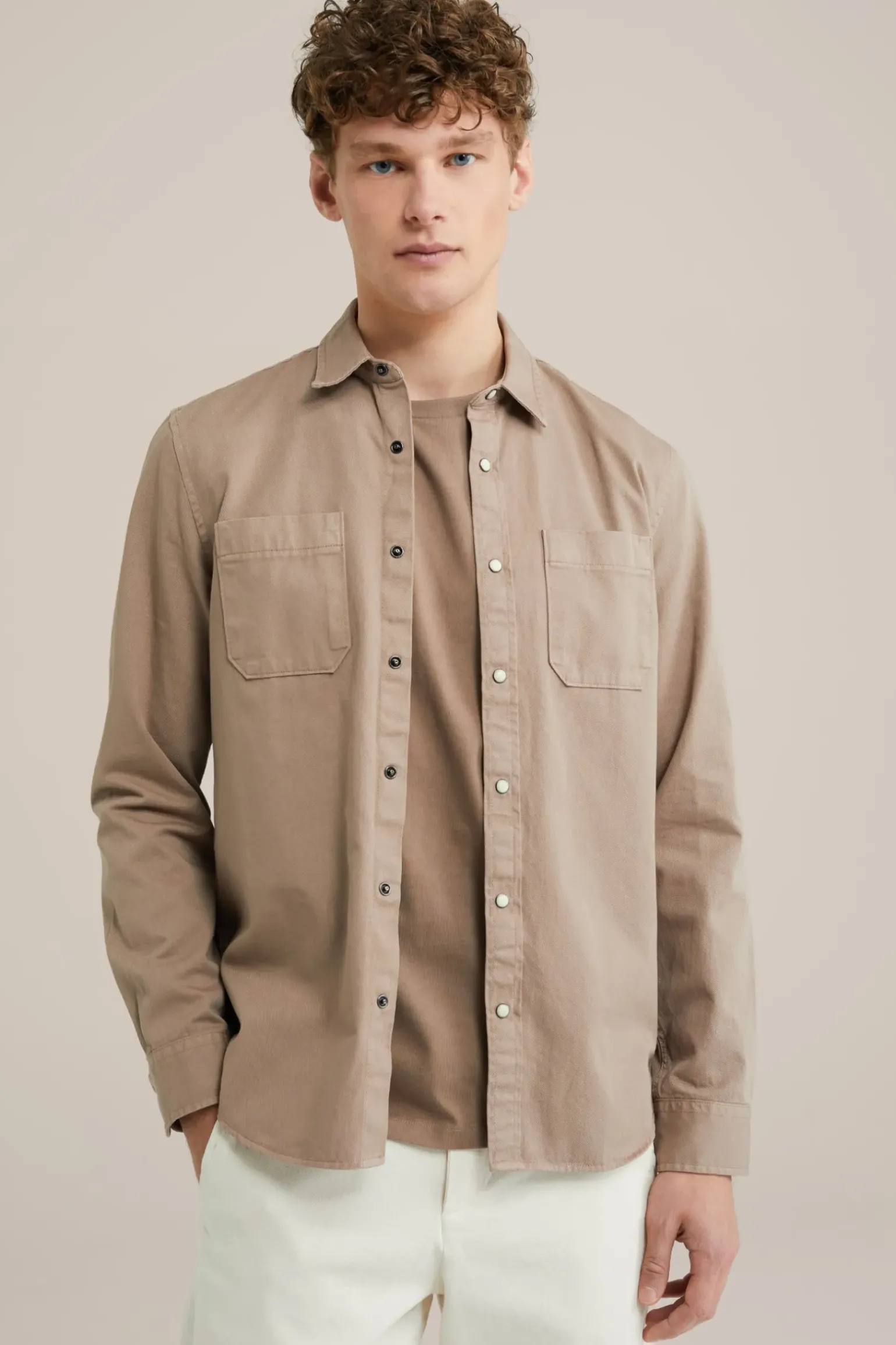 katoenen denim overhemd