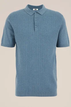 katoenen polo met structuur
