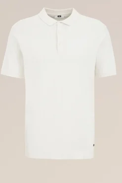 katoenen polo met structuur
