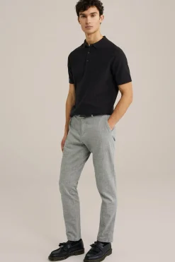 katoenen polo met structuur