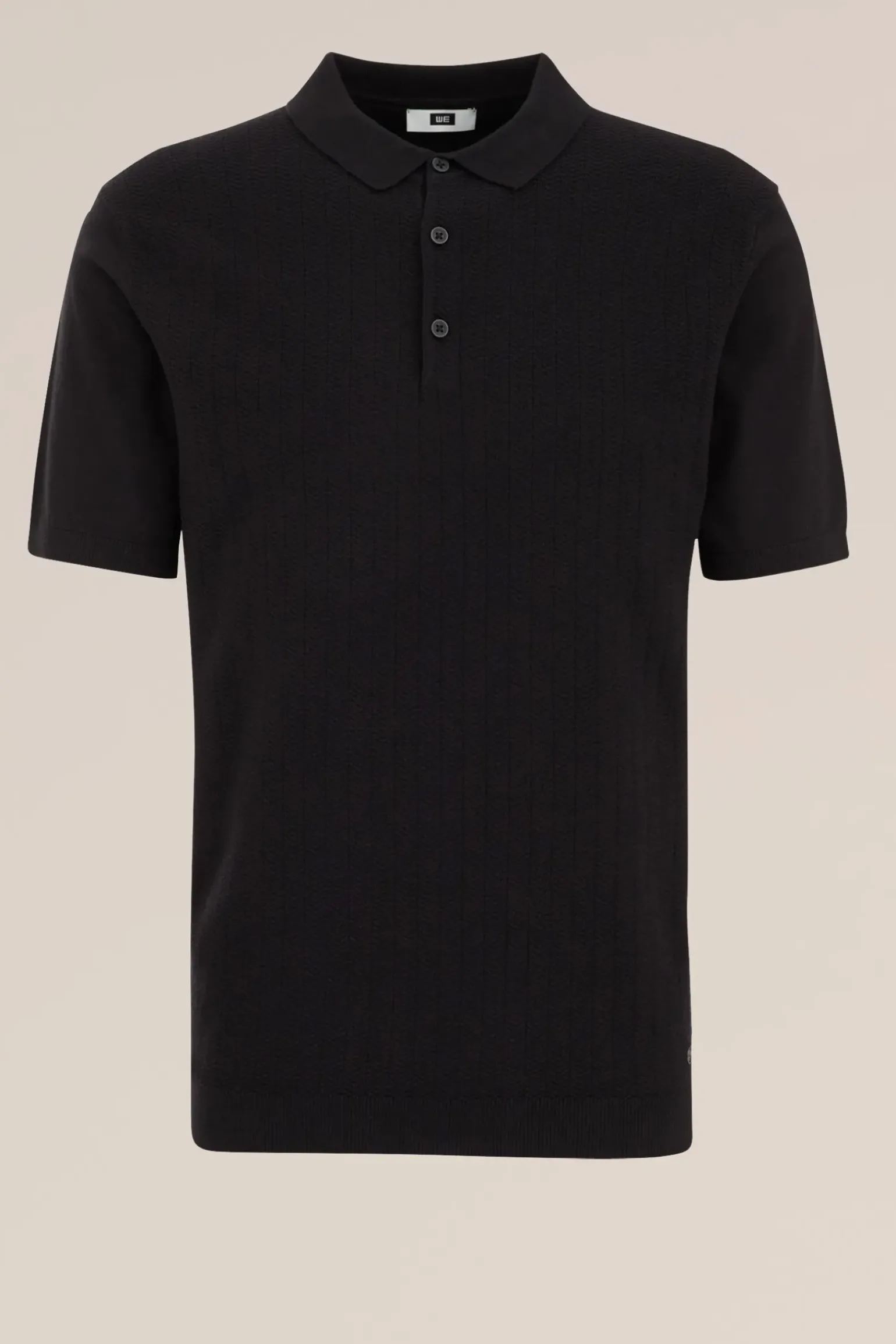katoenen polo met structuur