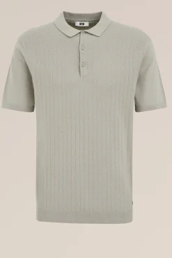 katoenen polo met structuur