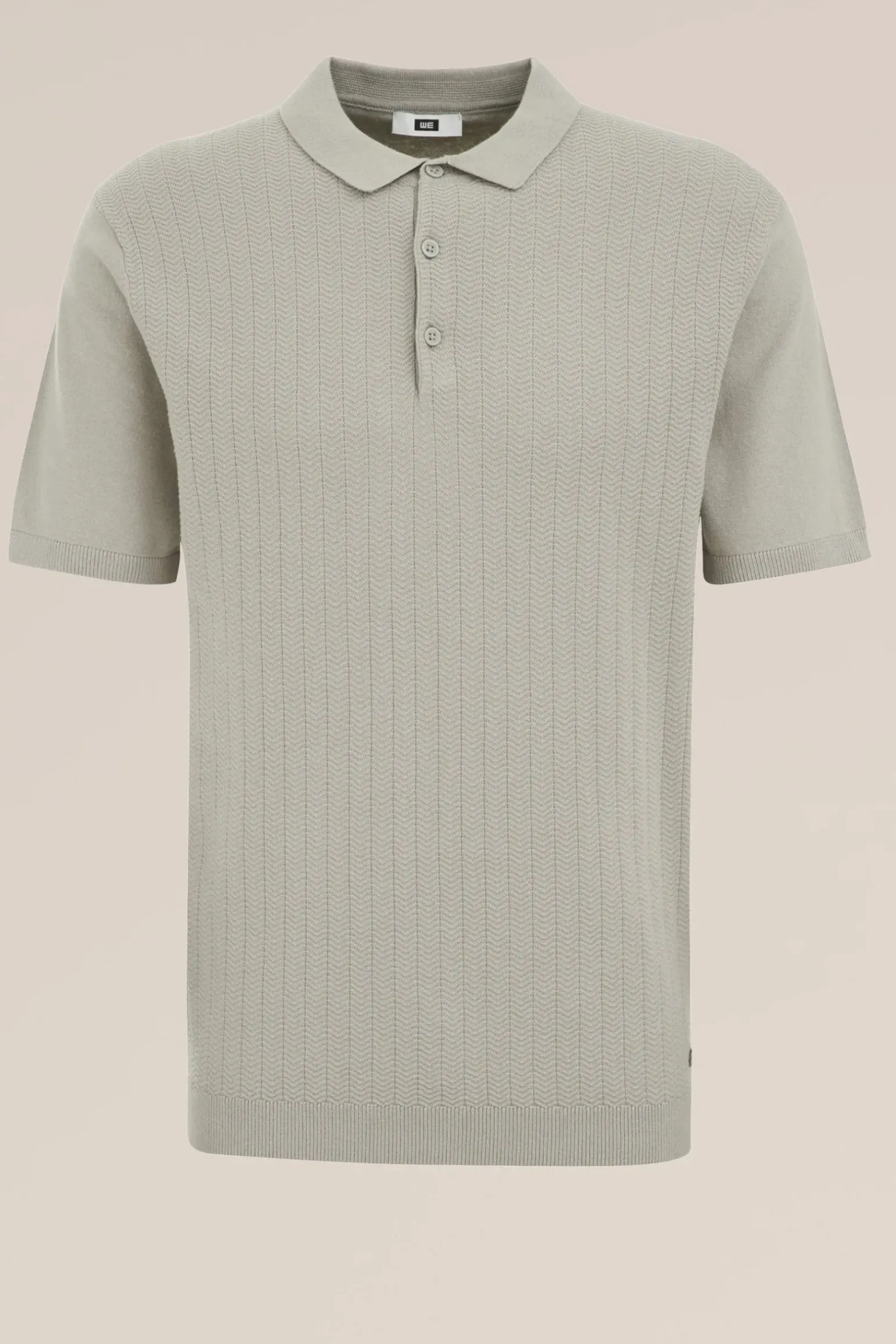 katoenen polo met structuur