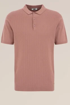 katoenen polo met structuur