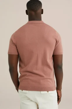 katoenen polo met structuur