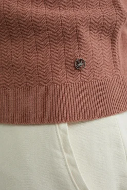 katoenen polo met structuur