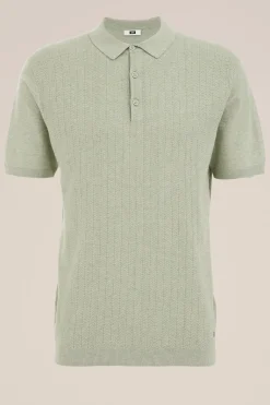katoenen polo met structuur