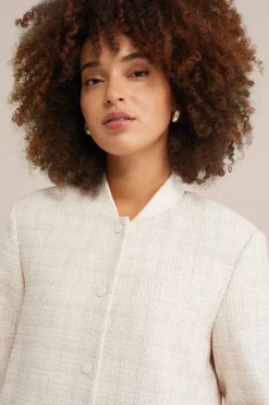 korte blazer met structuur