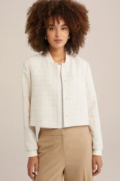 korte blazer met structuur