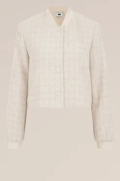 korte blazer met structuur