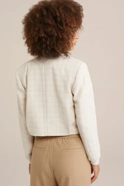korte blazer met structuur