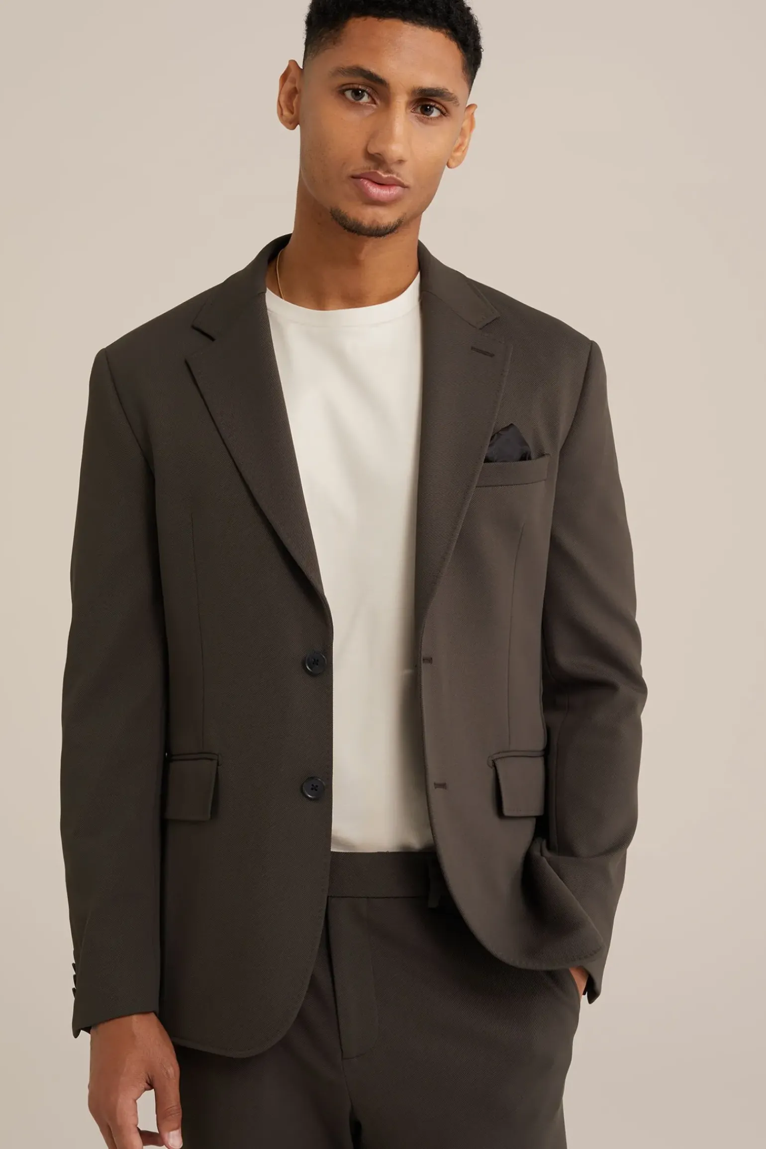 kreukvrij blazer van gebreid nylon