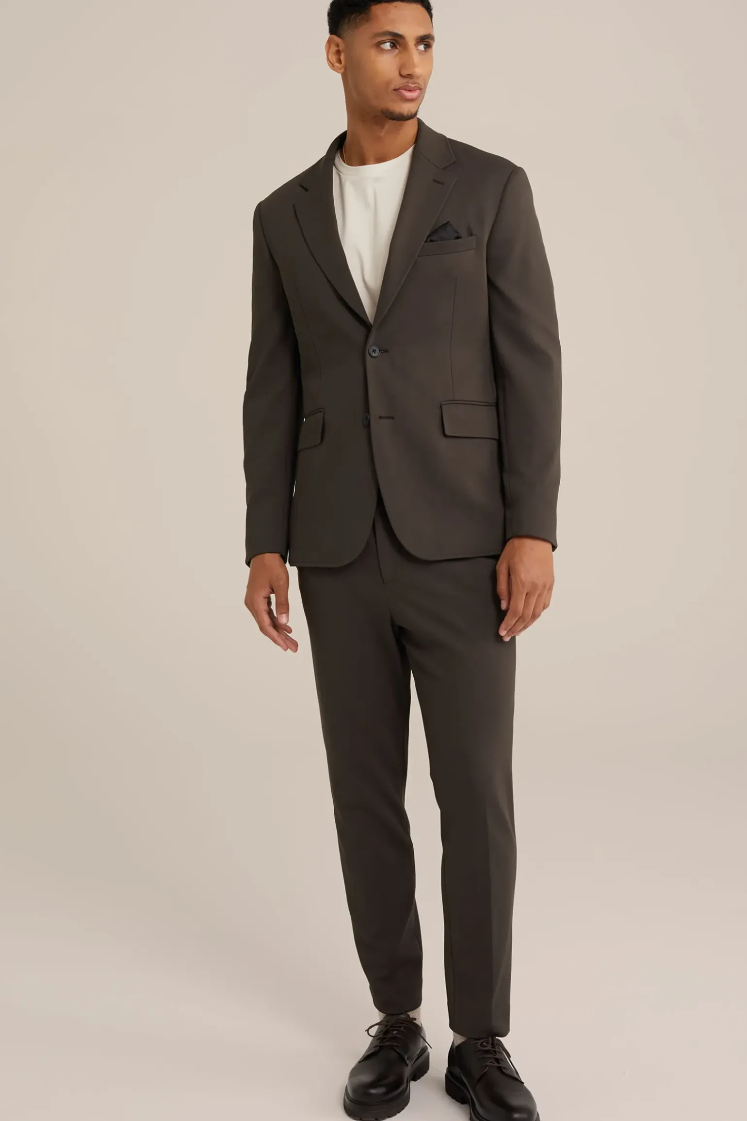 kreukvrij blazer van gebreid nylon