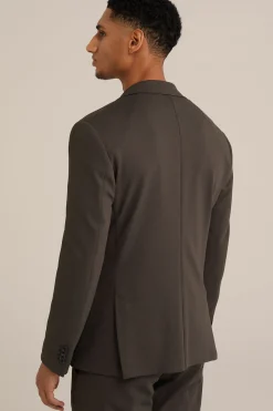 kreukvrij blazer van gebreid nylon