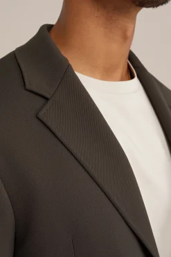 kreukvrij blazer van gebreid nylon